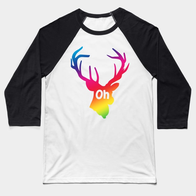 Oh Deer Colour Baseball T-Shirt by Shyflyer